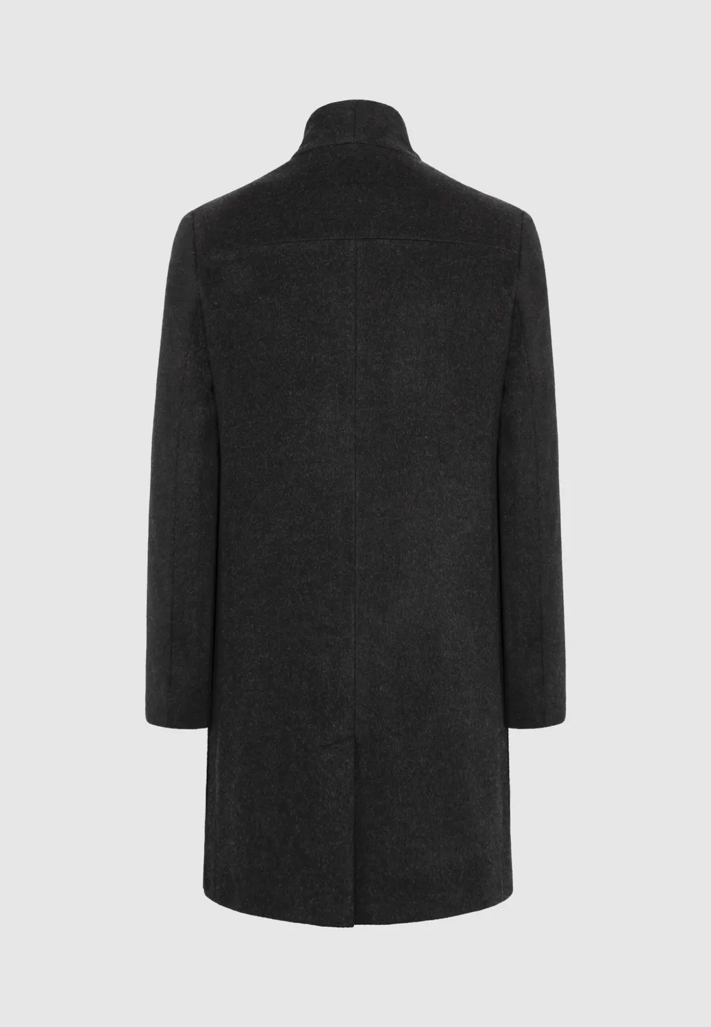 Pierre Talamon manteau zippé laine gris foncé