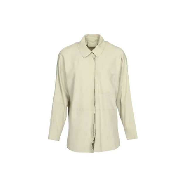 Oakwood Sublima 65039 chemise cuir velours ivoire droite