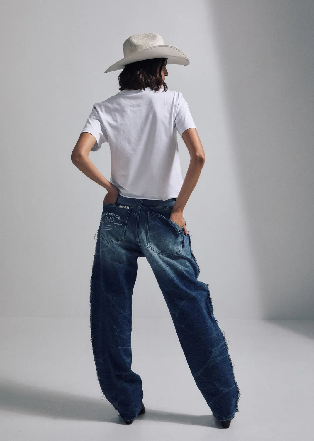 PAOLO LEDUC Fast Rider jean baggy bleu lourd 14 oz