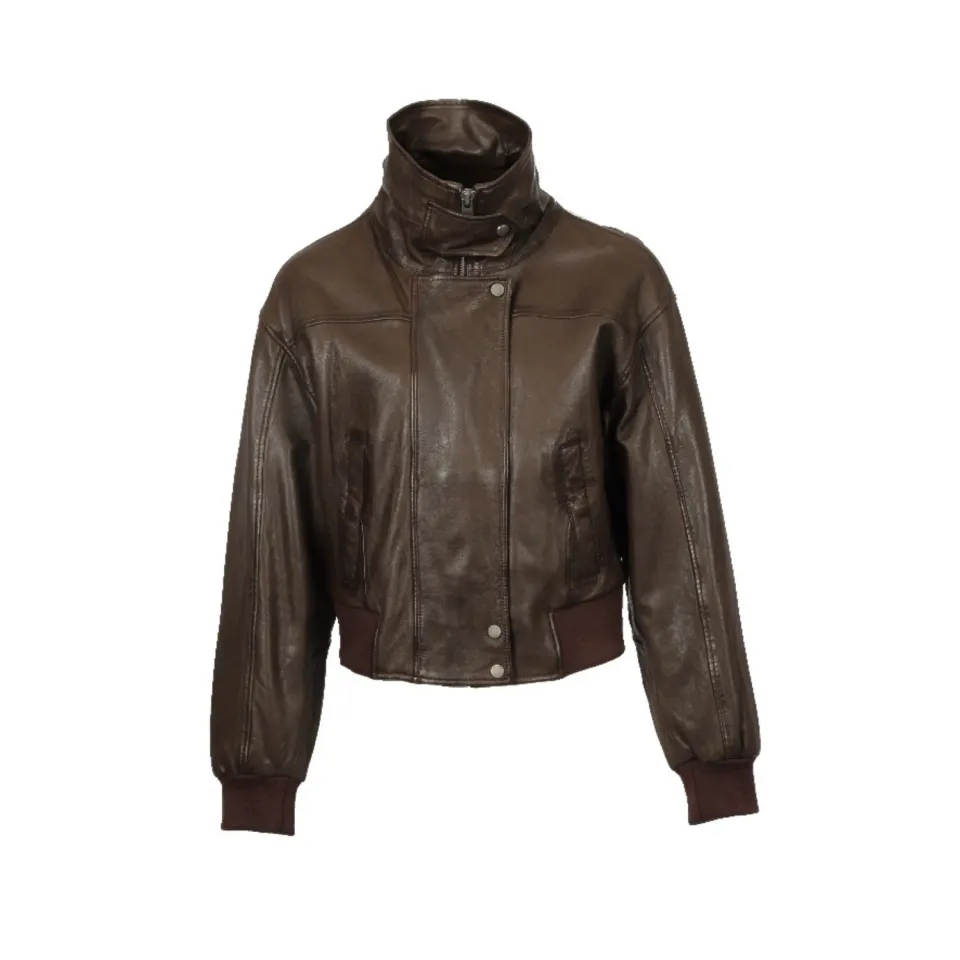 Oakwood Henriette 65344 blouson choco cuir mouton