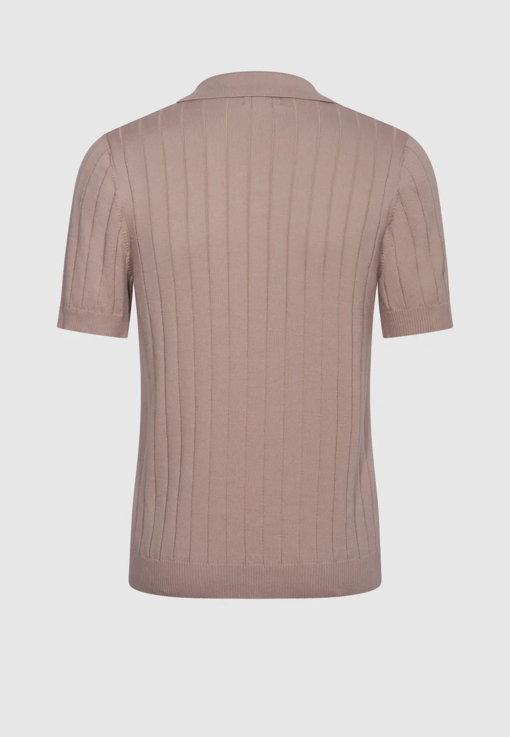 Pierre Talamon Derby polo rose cendré rayures coton