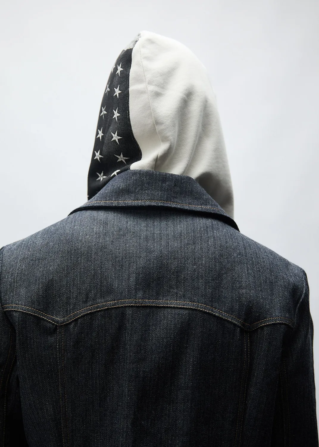 Paolo Leduc Still Working veste workwear denim rayé
