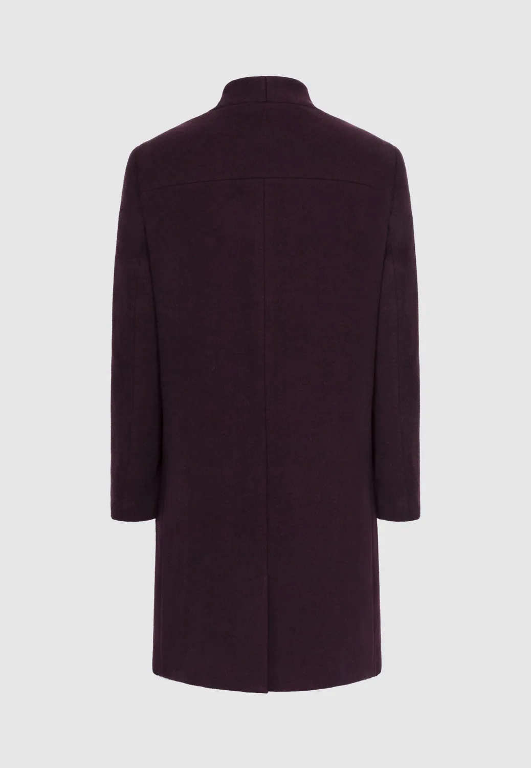 Pierre Talamon bordeaux noir manteau laine col montant