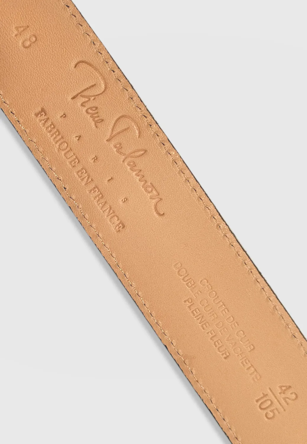 Pierre Talamon Croco ceinture noire effet croco