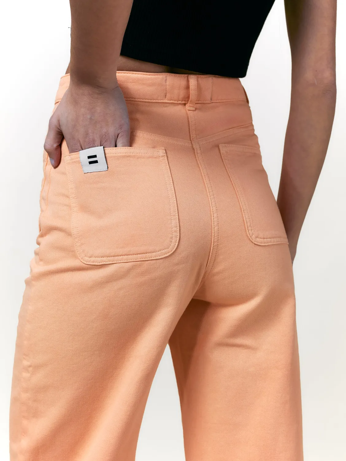 Cotelé Paris Pantalon Jane Pêche toile coton