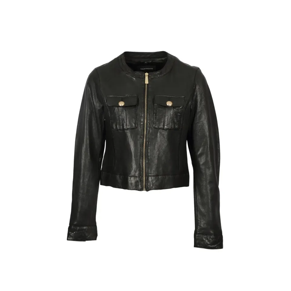 Oakwood Susan 65161 veste cuir mouton noir