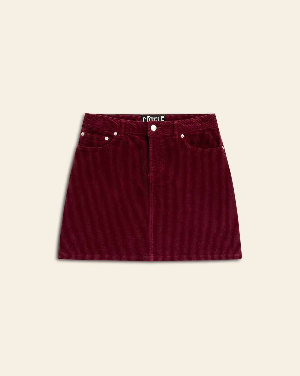 Cotélé Paris Tiny jupe velours prune