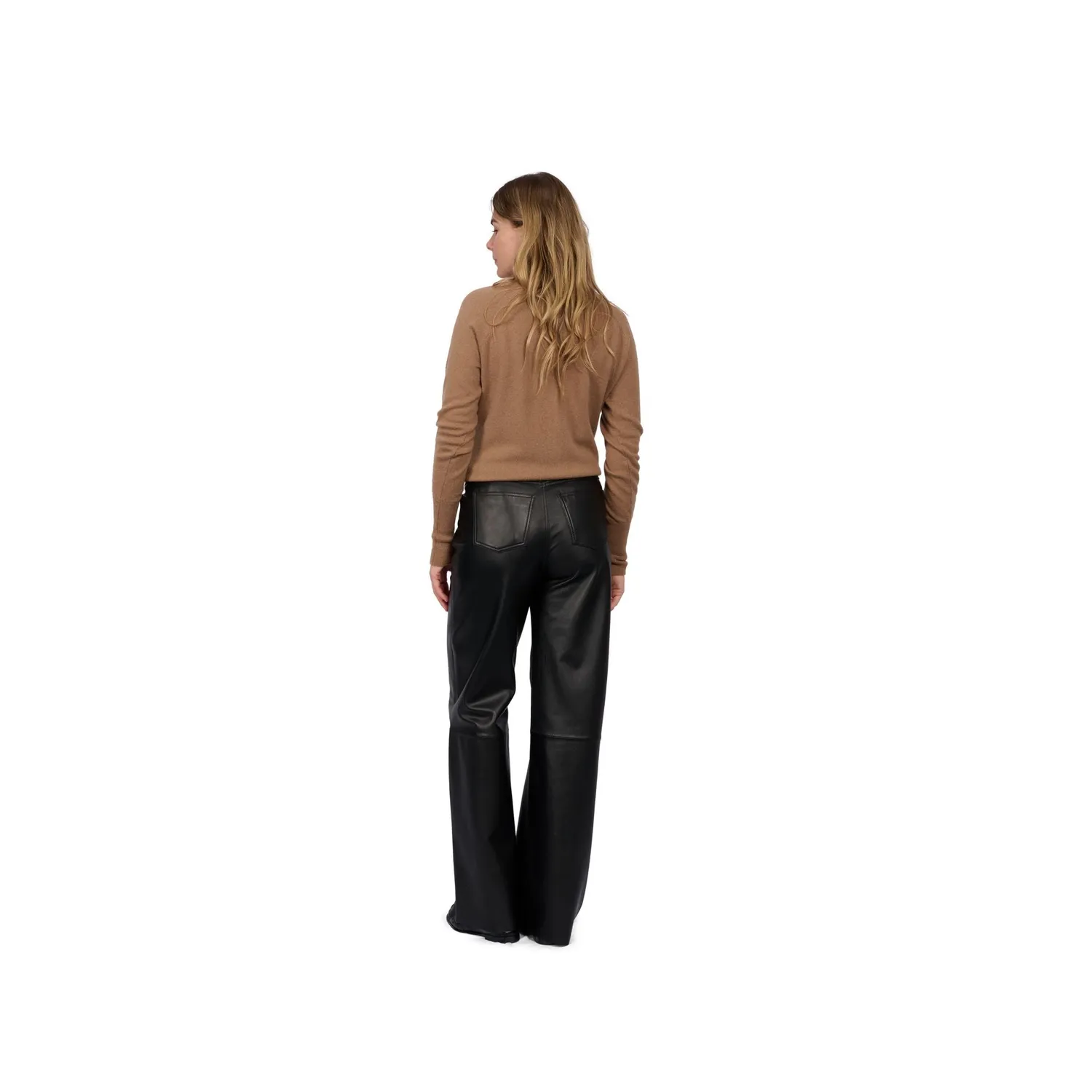 Oakwood Delph 65309 pantalon large cuir noir