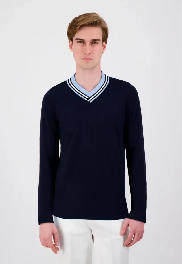 Pierre Talamon Kimo pull navy homme
