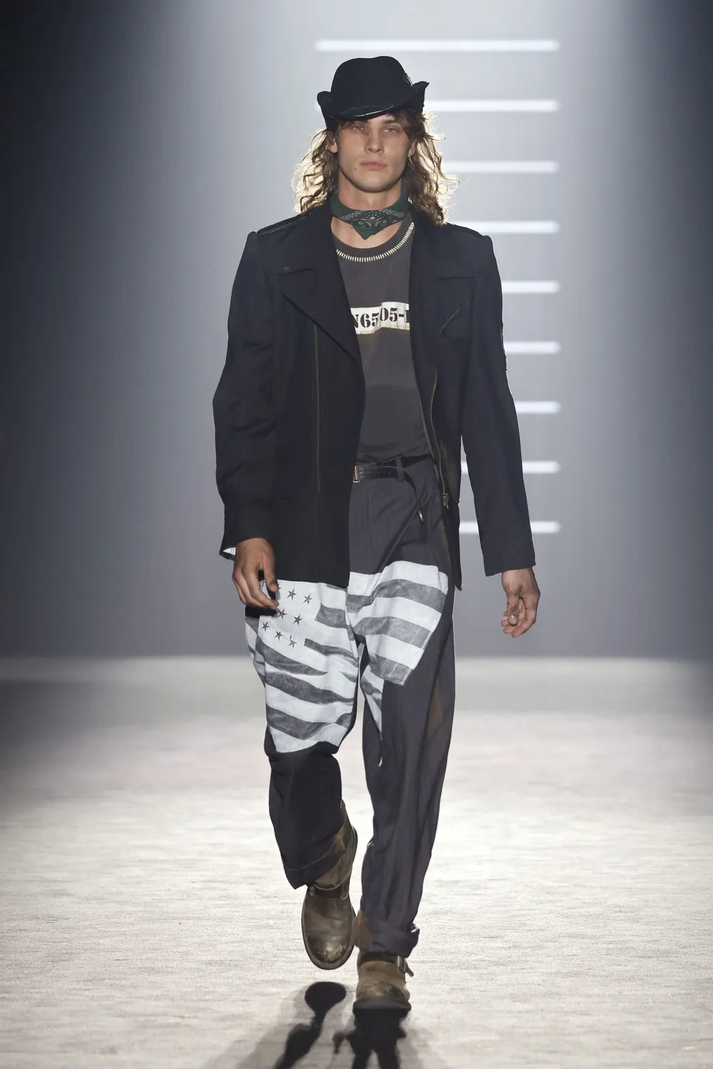 Paolo Leduc Lost Flag pantalon tailleur laine rayures