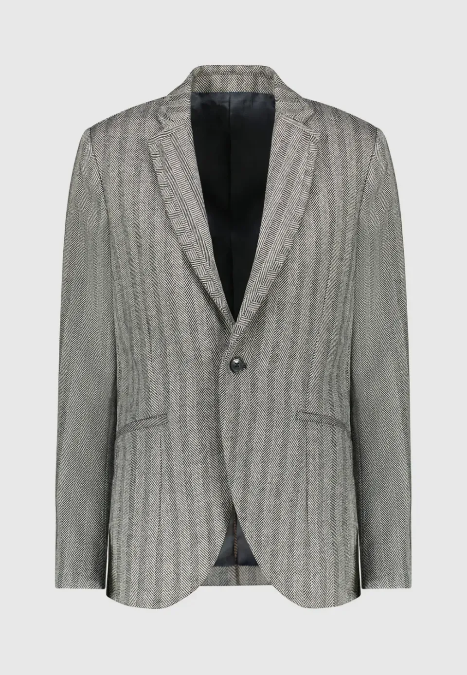 Pierre Talamon veste chevrons grise coupe droite