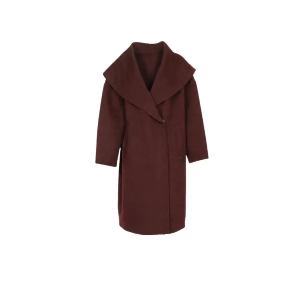 Oakwood Vaila manteau laine porto col châle