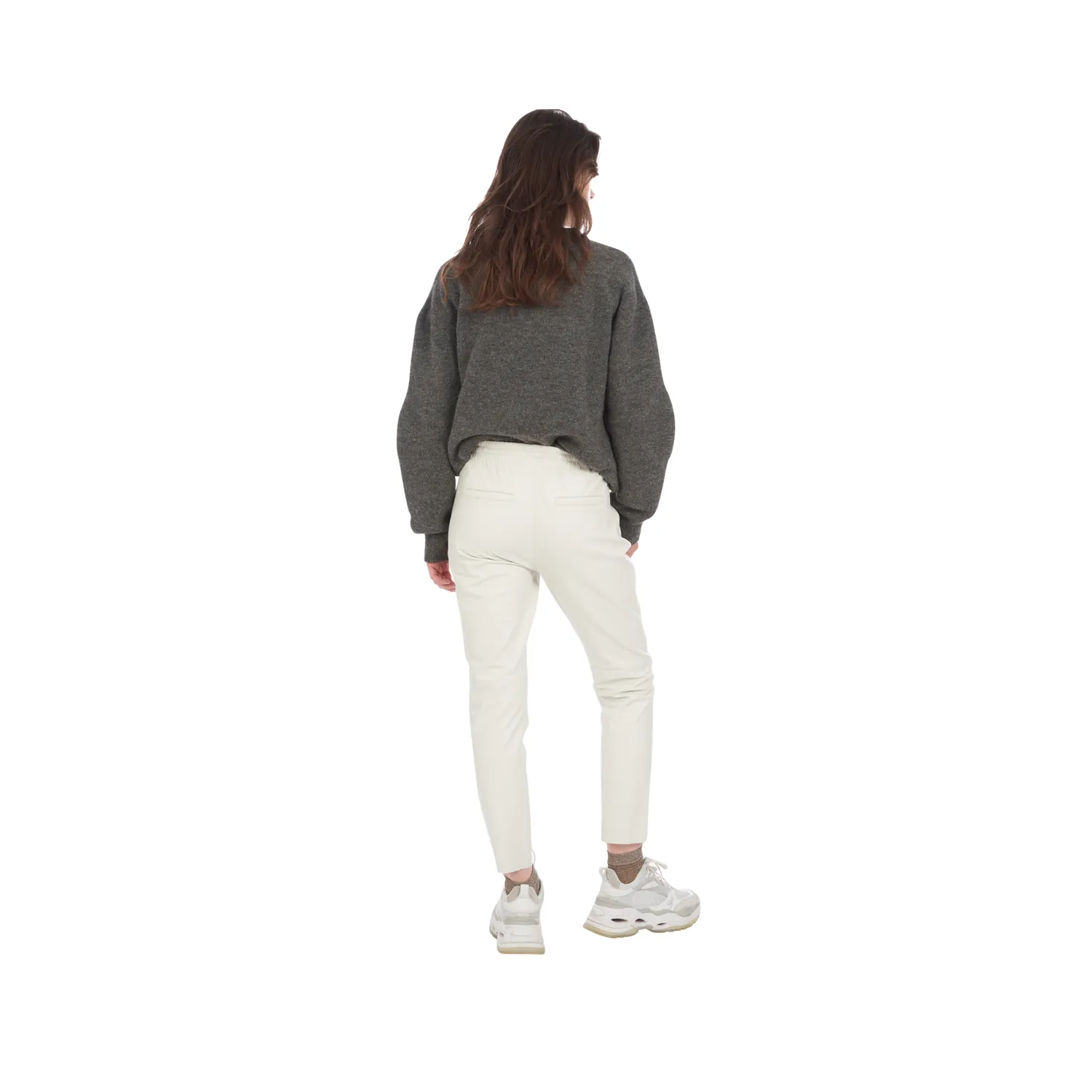 Oakwood Gift jogpant cuir blanc taille élastique