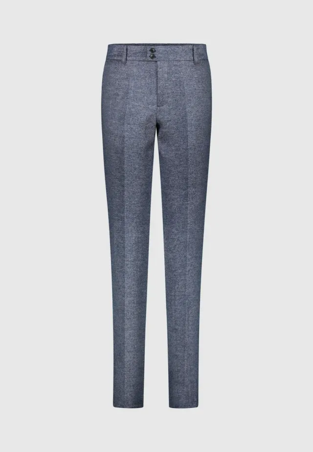 Pierre Talamon pantalon bleu chiné homme coupe droite