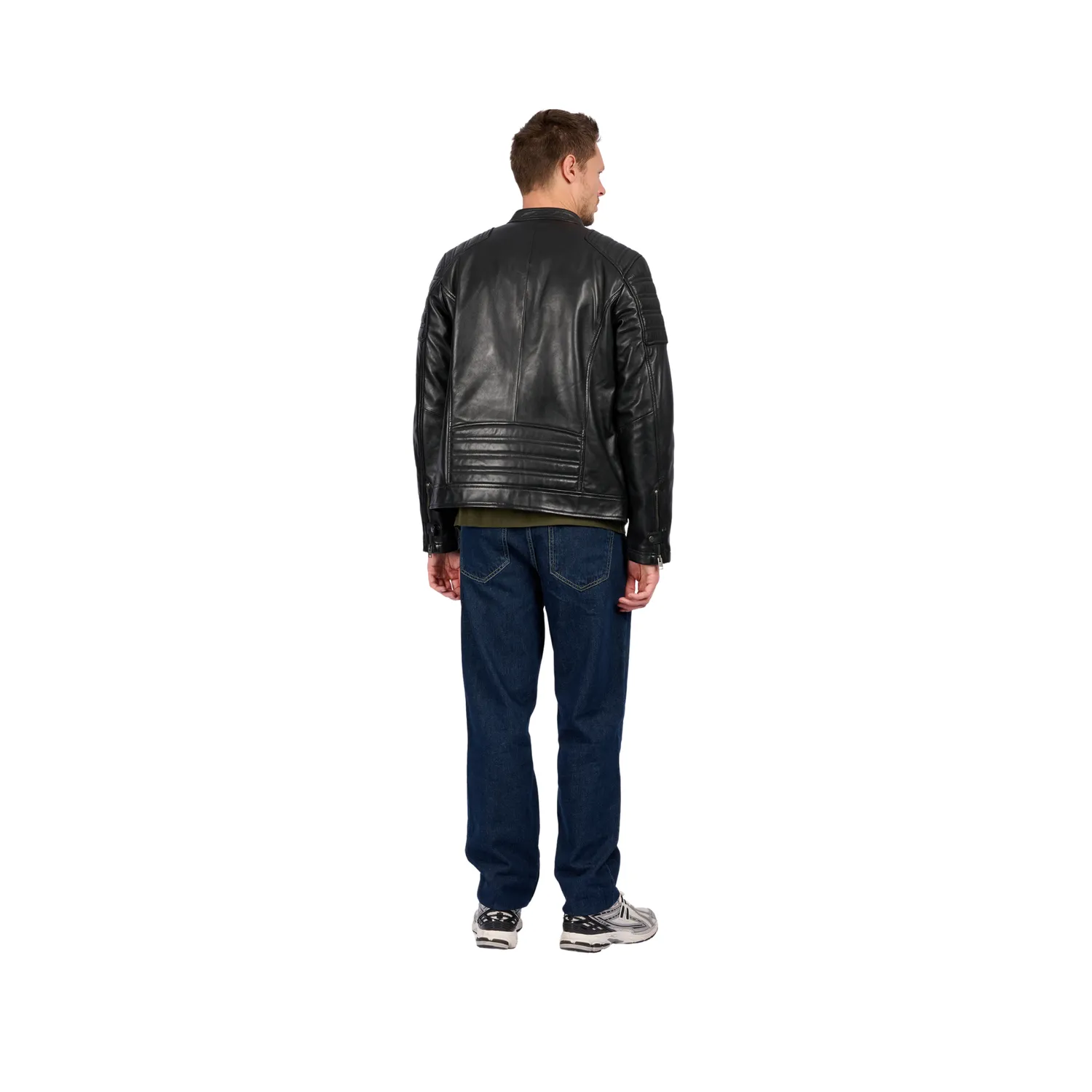 Oakwood Shelby 65178 blouson cuir col mao noir