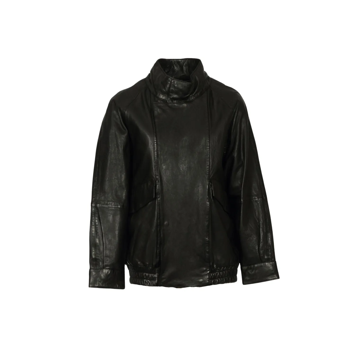 Oakwood Sailor 65350 blouson cuir oversize noir