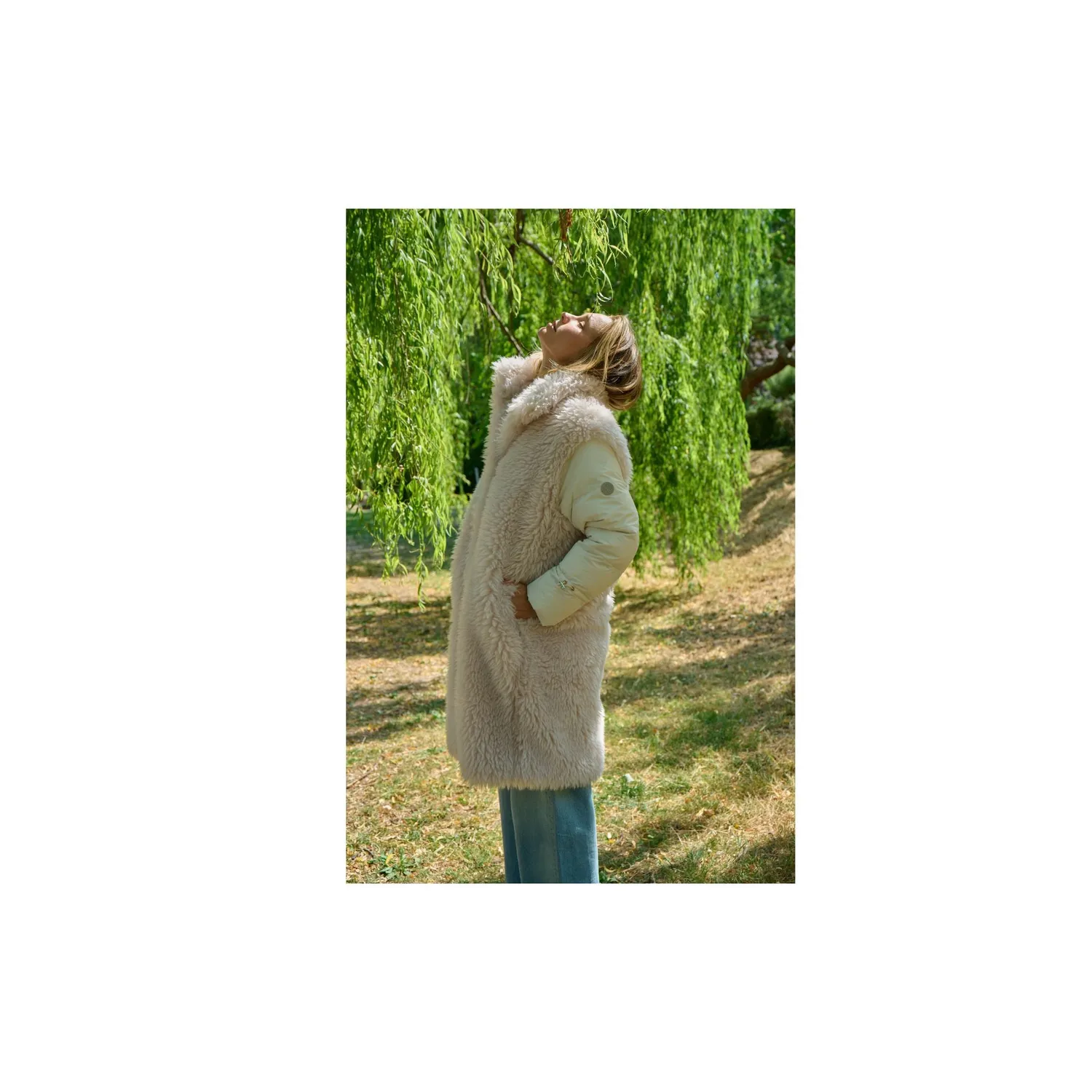 Oakwood Effect doudoune ivoire nylon fourrure