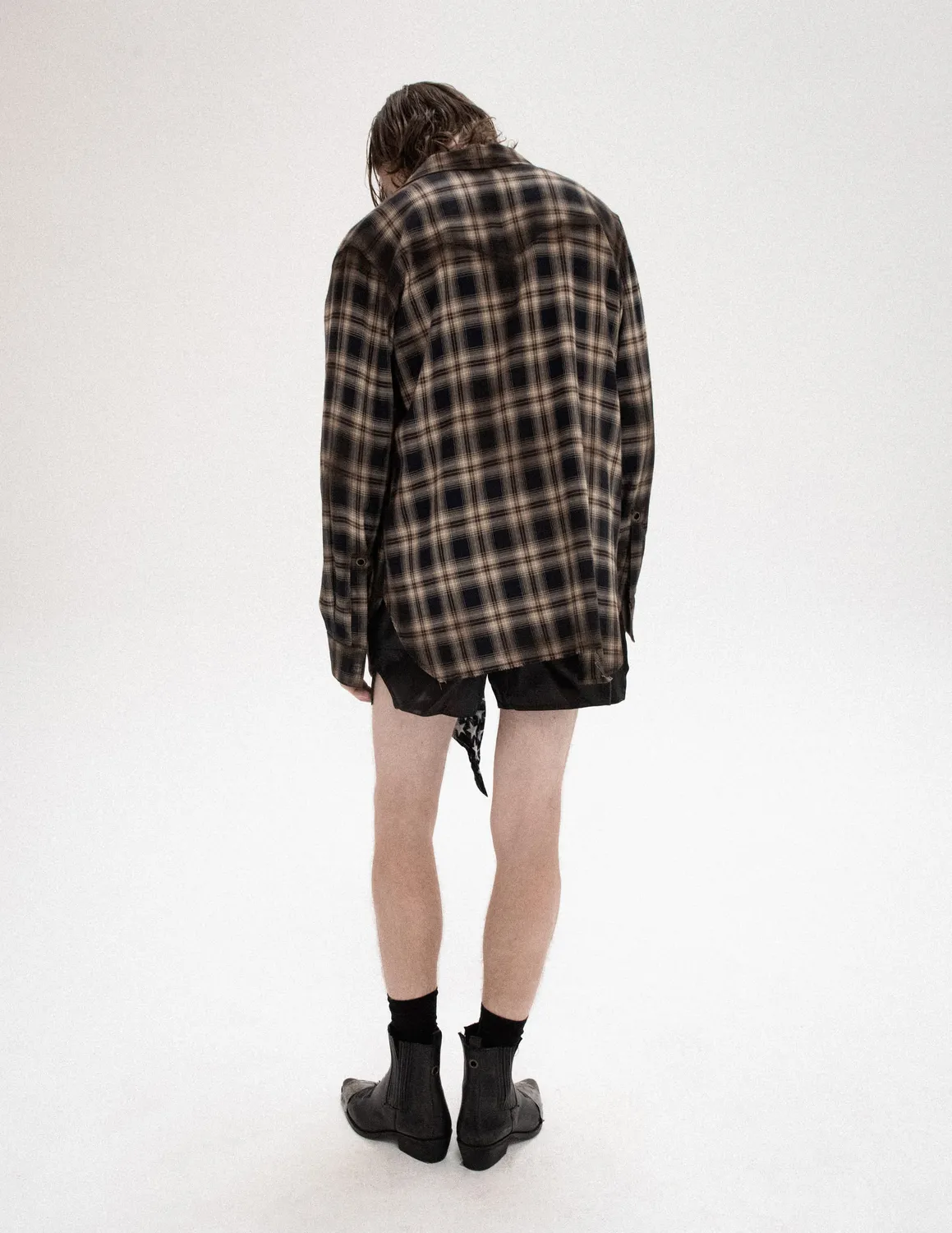 PAOLO LEDUC Lined Sins chemise coton effet usé S