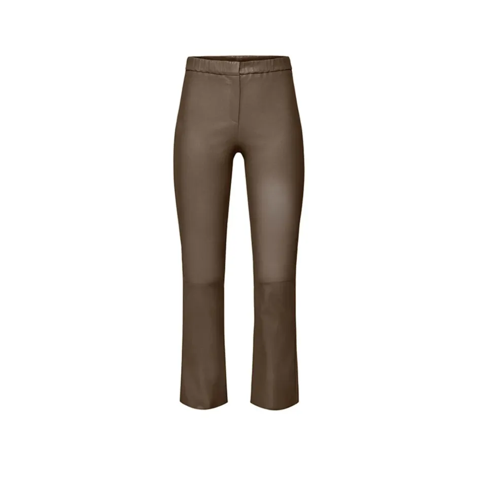 Oakwood Freya 64646 pantalon café cuir stretch