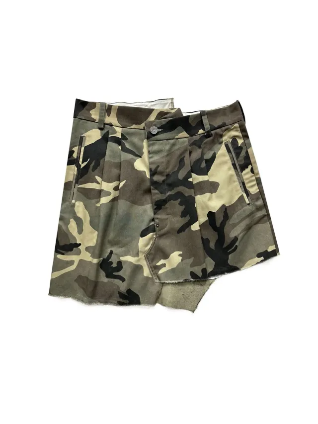 Paolo Leduc Domination Camuflaje mini jupe camouflage coton