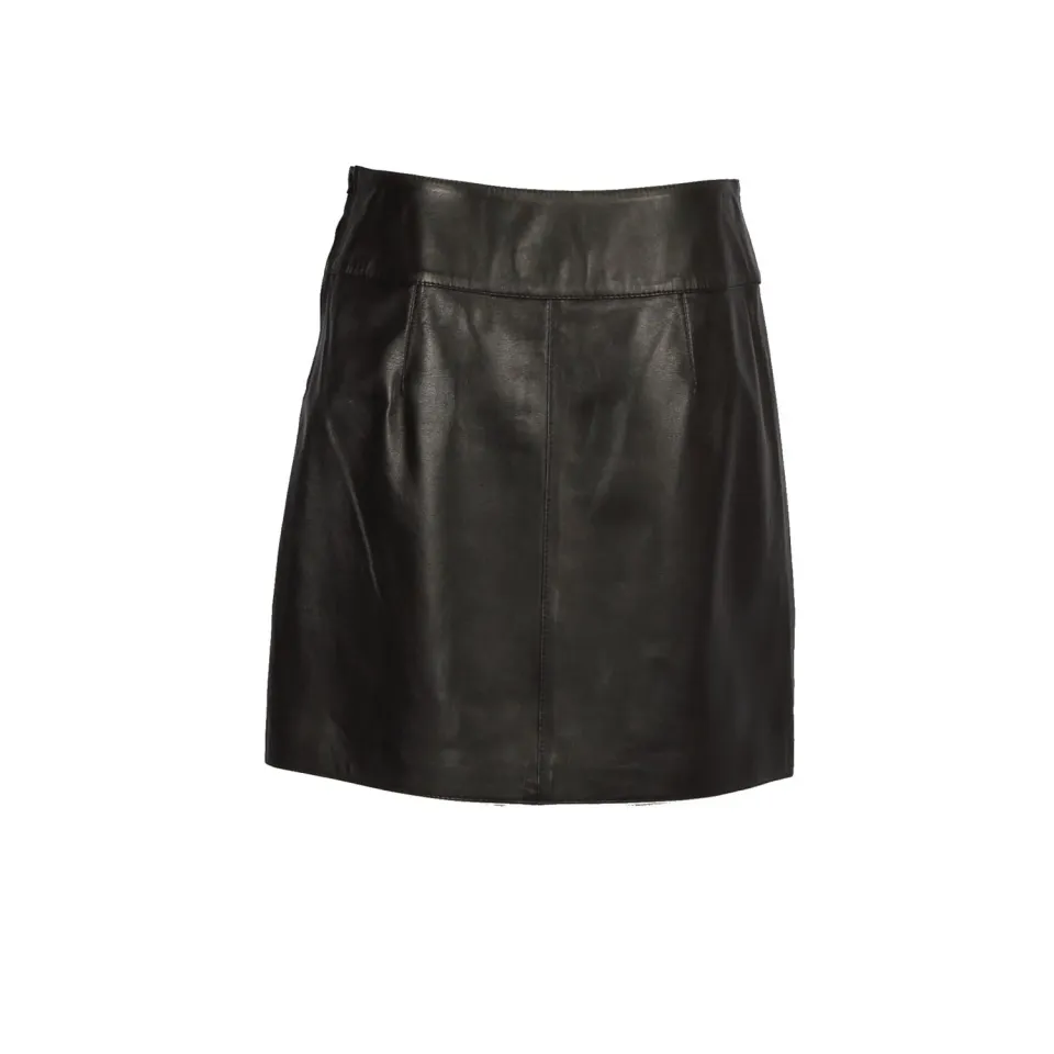 Oakwood Noce 65221 jupe courte cuir noir 45 cm