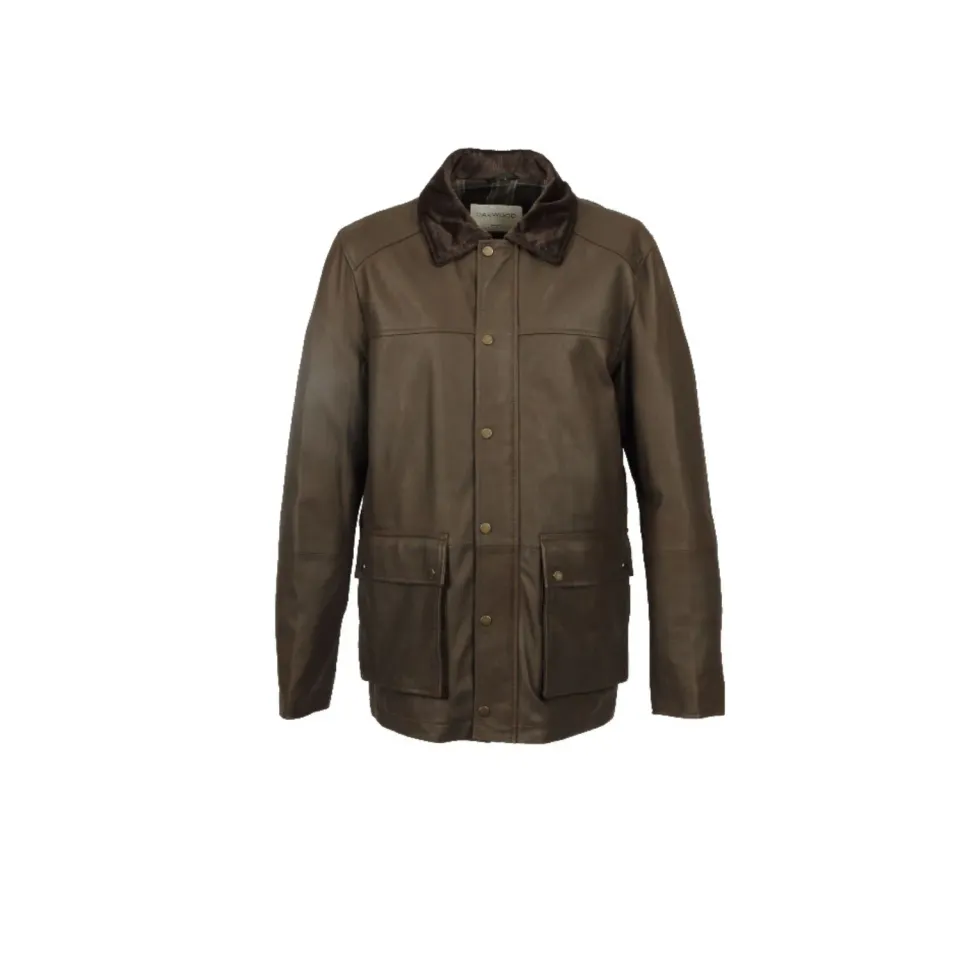 Oakwood Jack 65079 veste cuir marron chèvre homme