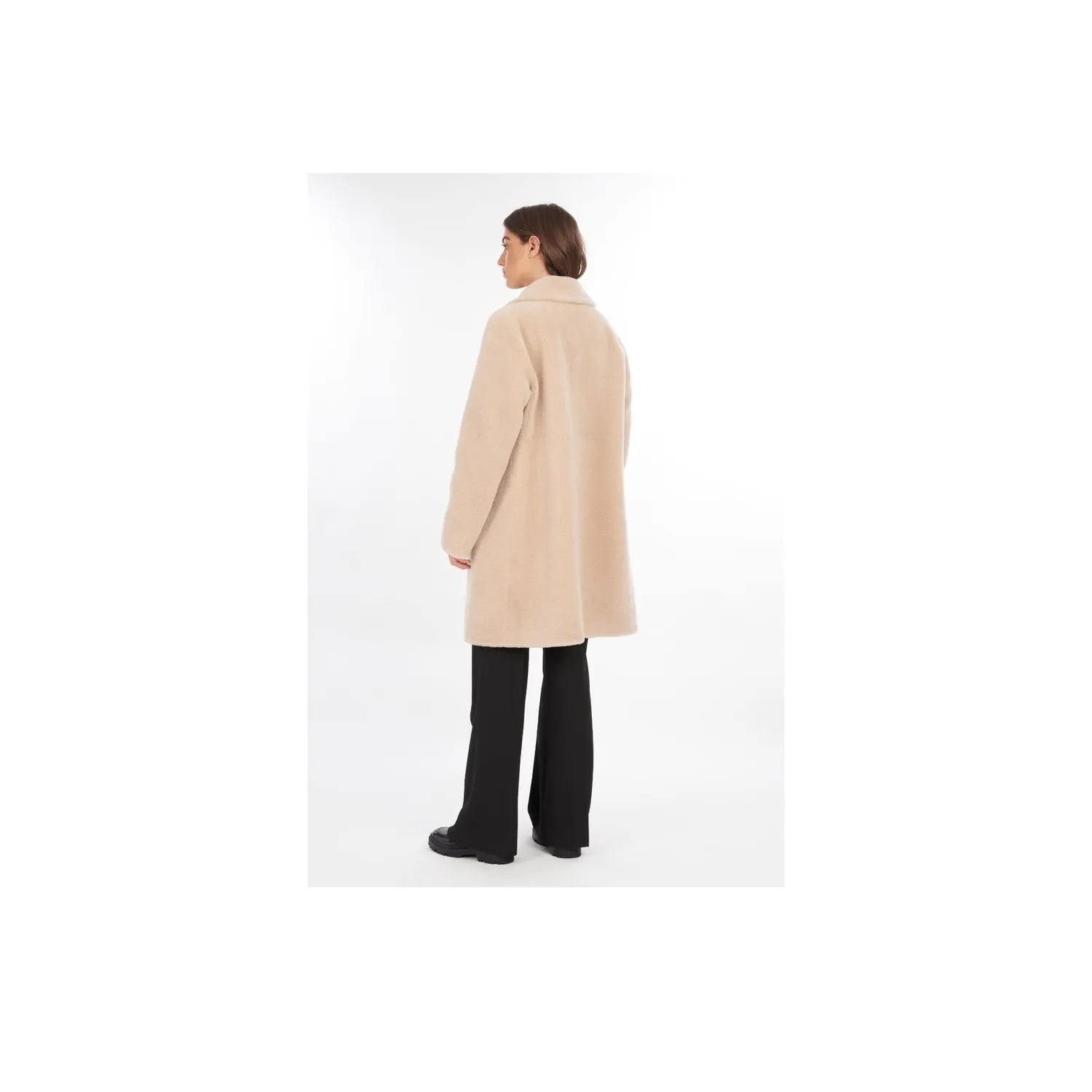 Oakwood Venus 64006 manteau laine café réversible