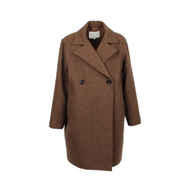Oakwood Marisol 65361 manteau laine marron chevron ballon