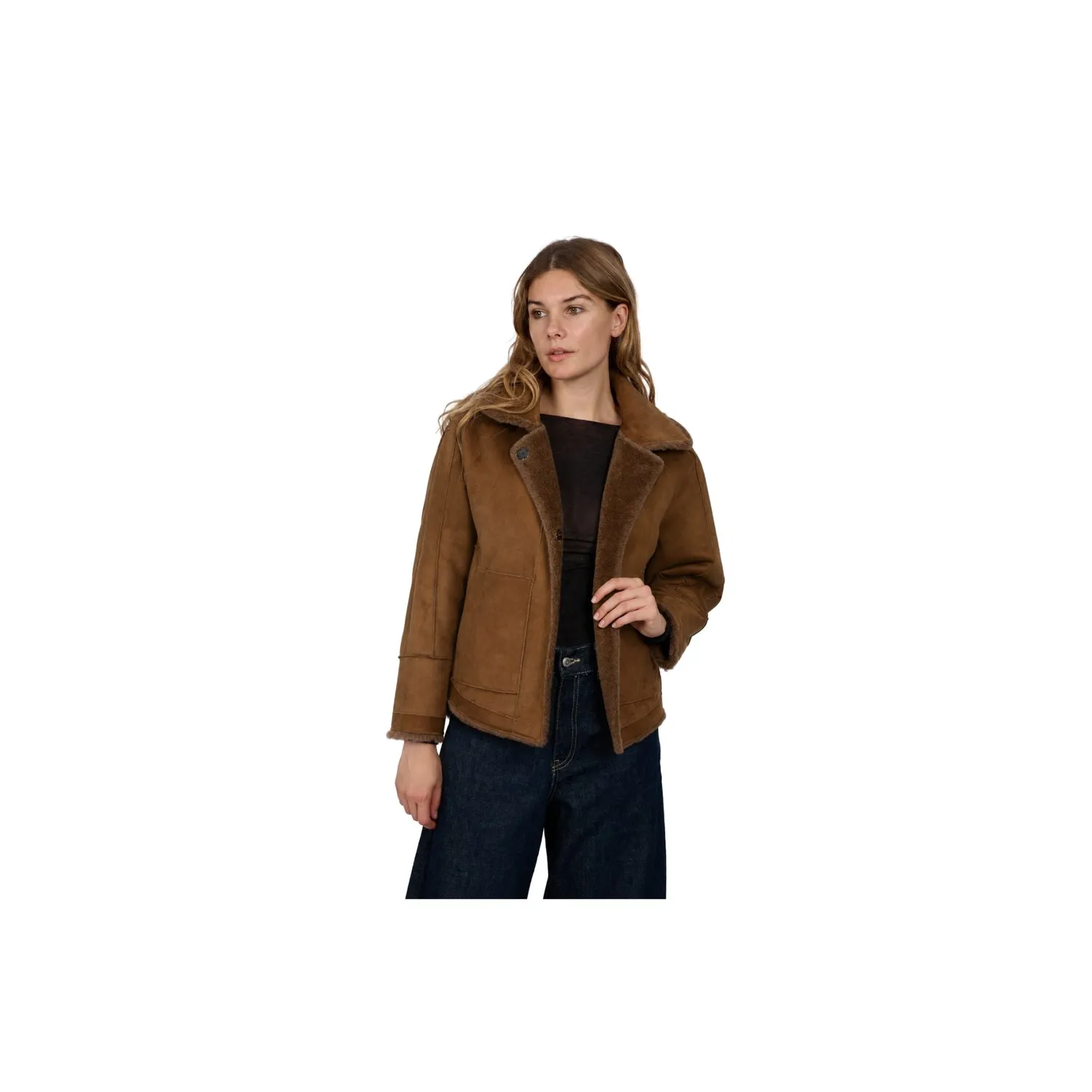 Oakwood Helen 63748 veste laine toffee réversible
