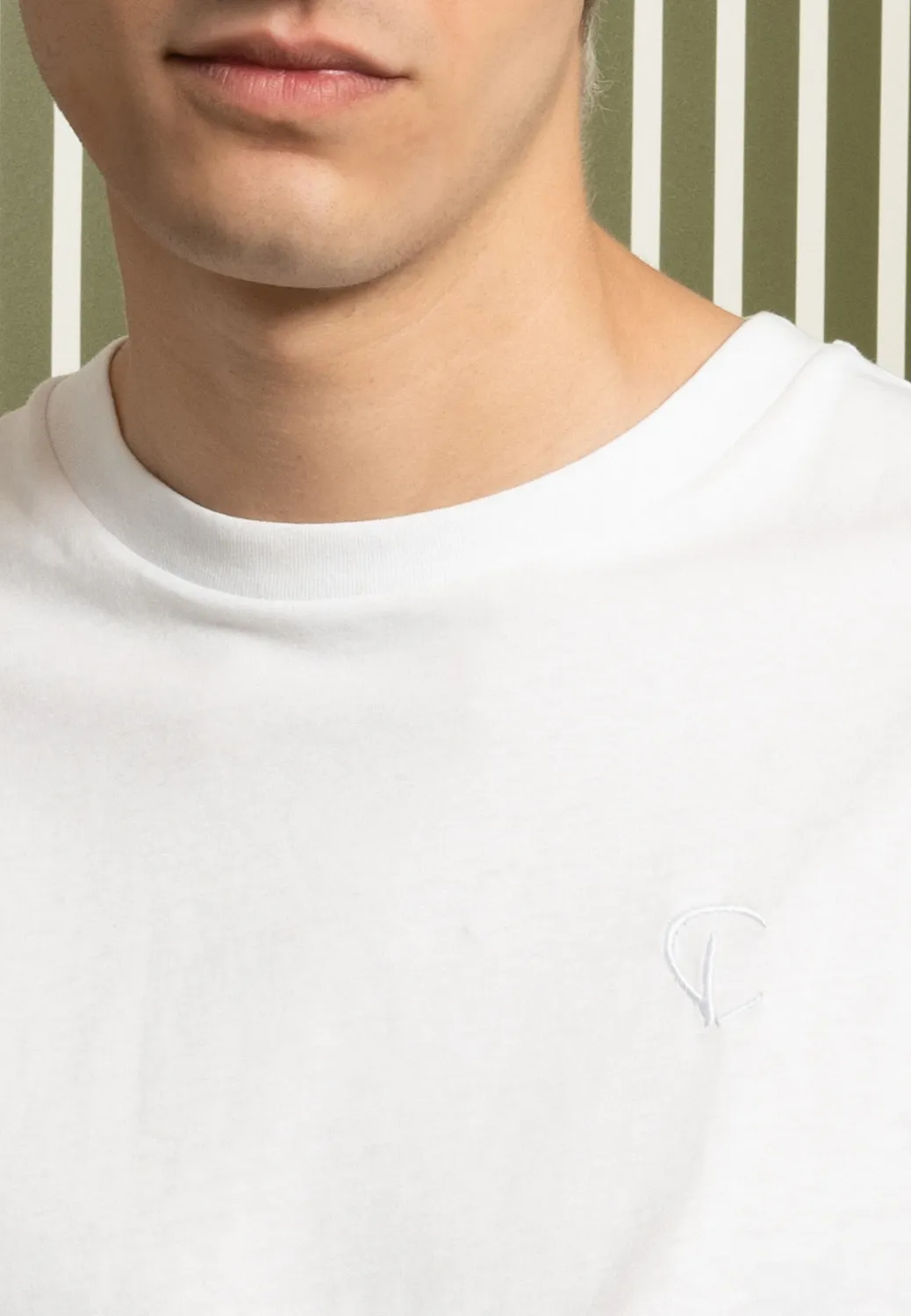 Pierre Talamon Jersey Blanc t-shirt blanc coton