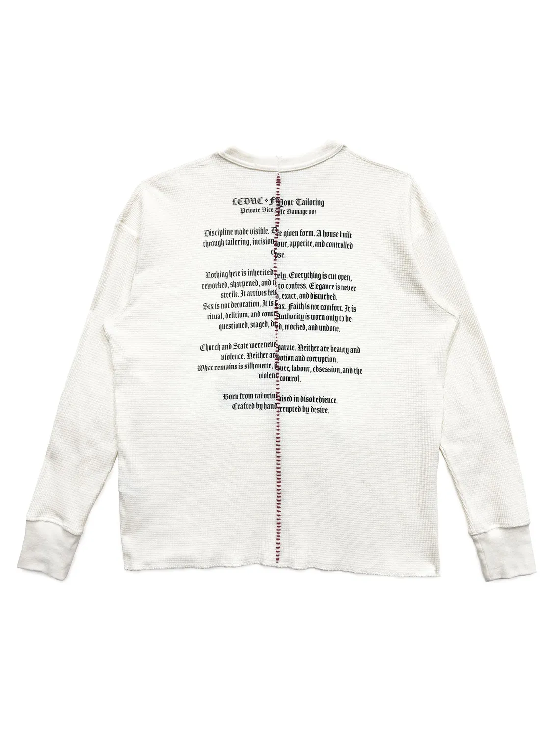 Paolo Leduc Manifesto sous-pull thermique coton gaufré