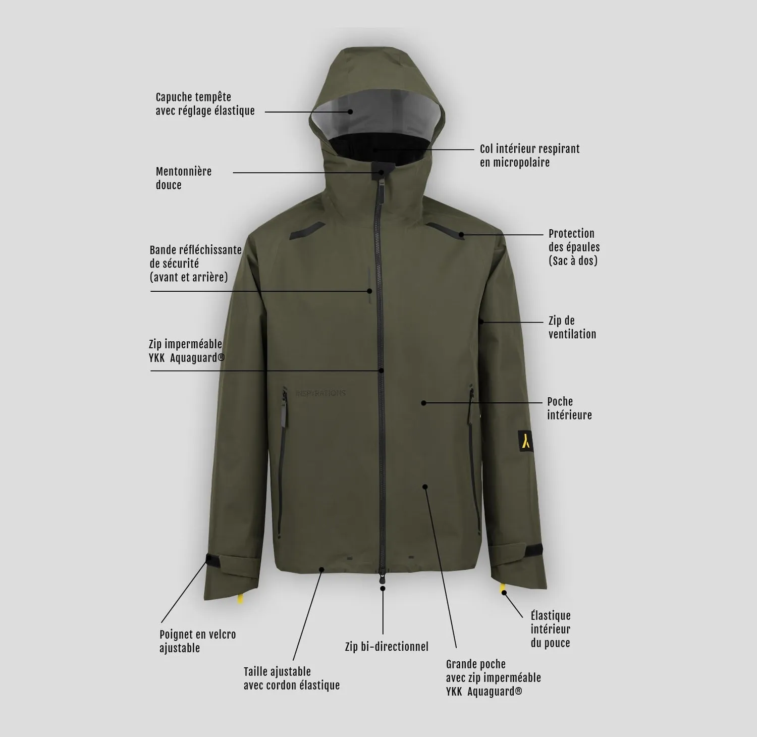 INSPYRATIONS OUTSYDER 3L veste homme Bleu Profond