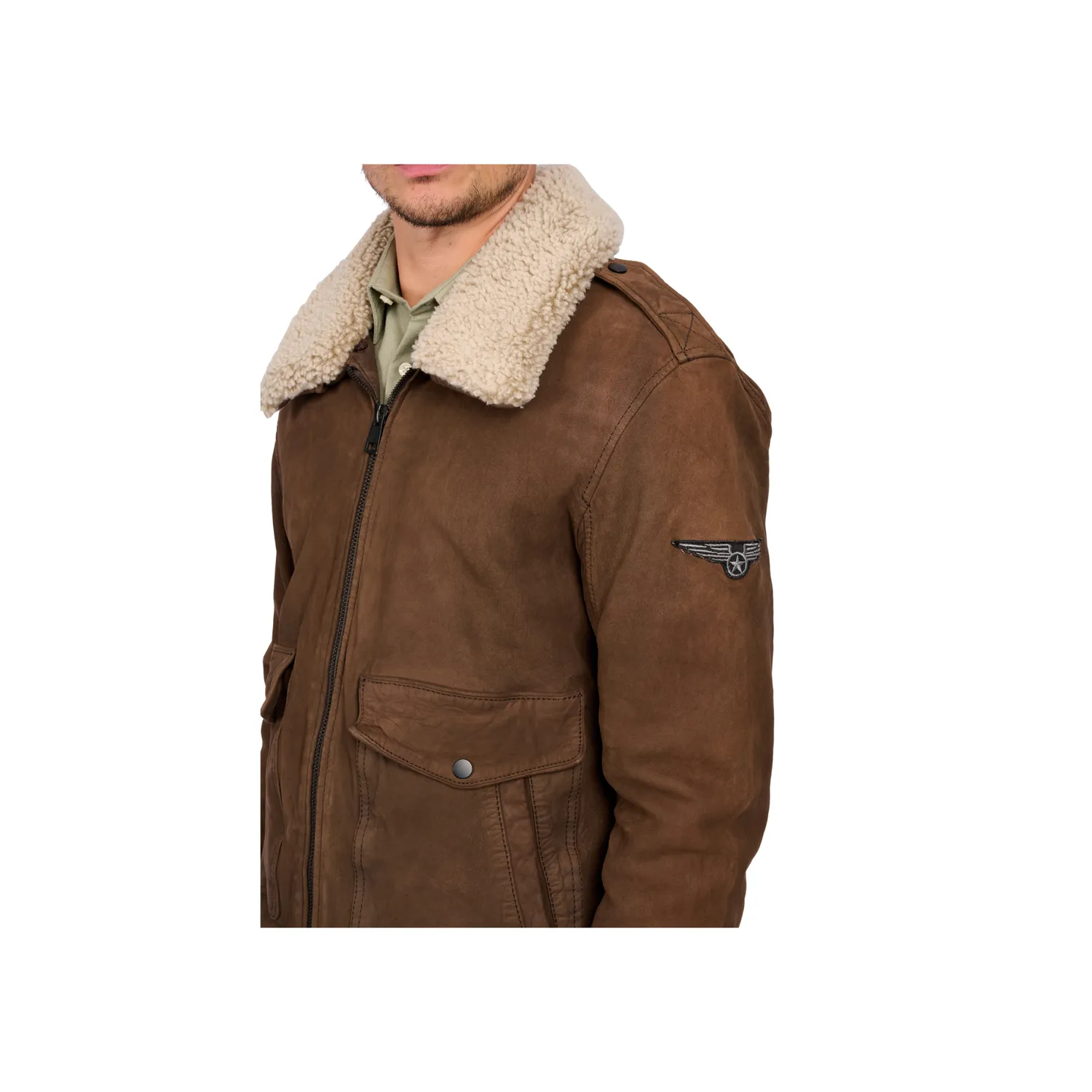 Oakwood Gennaro 64948 blouson cuir marron foncé