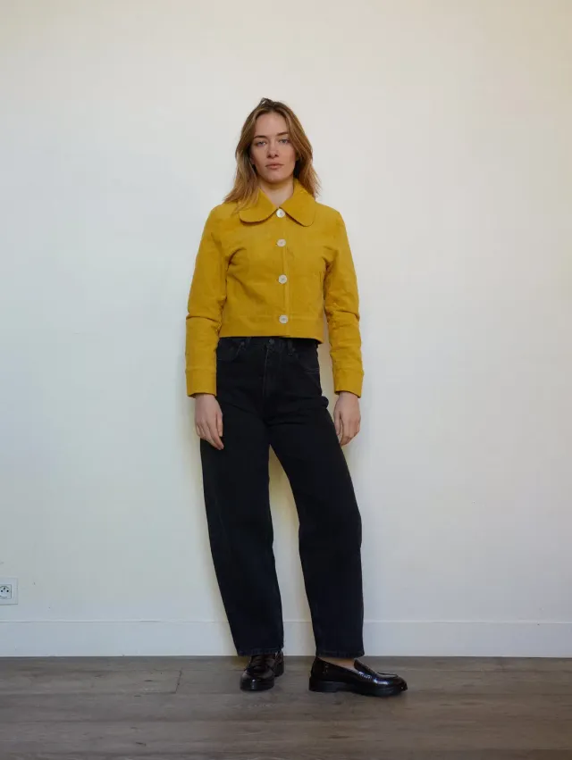Cotelé Paris Daisy Miel veste velours côtelé