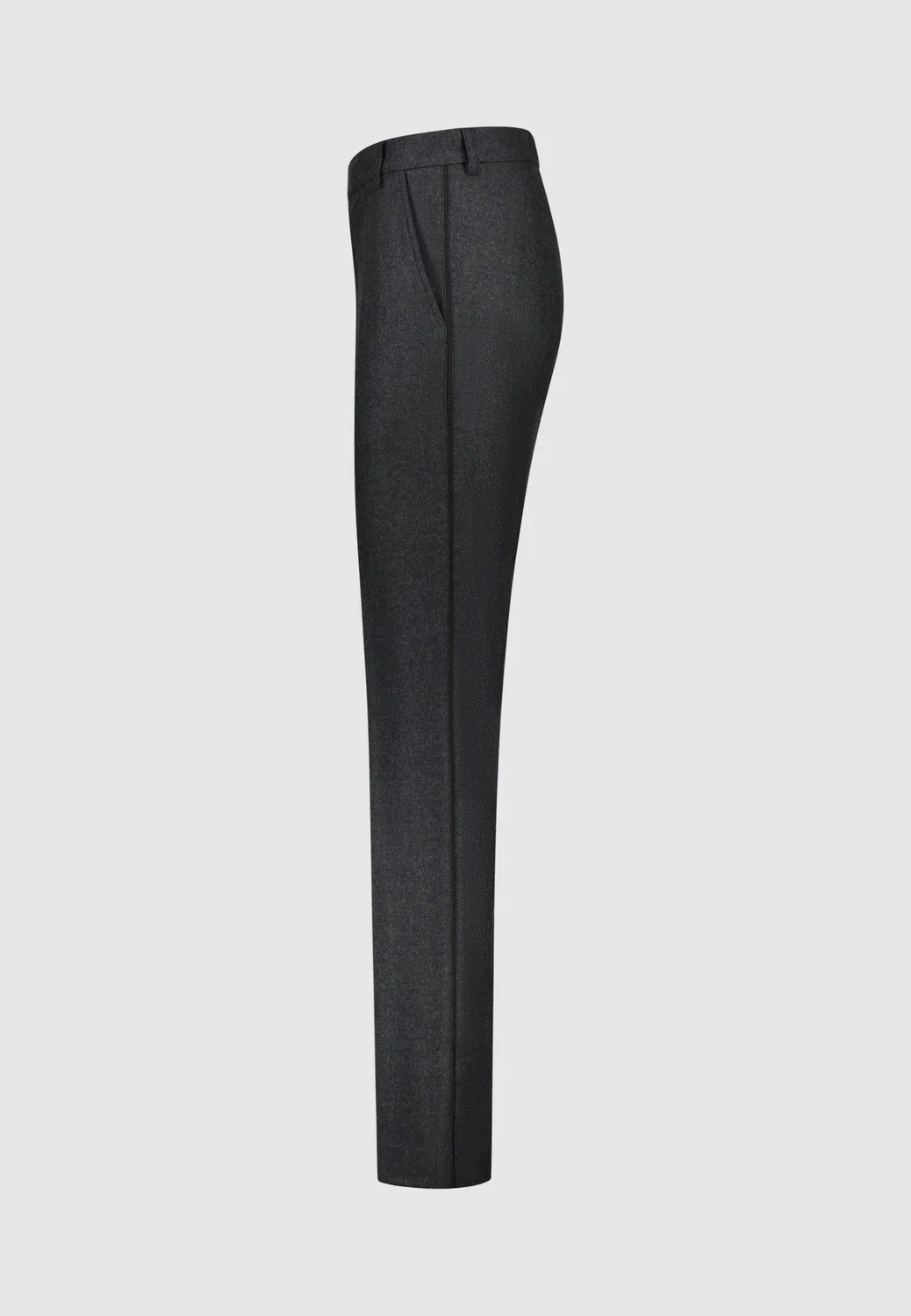 Pierre Talamon Incrustation pantalon flanelle gris