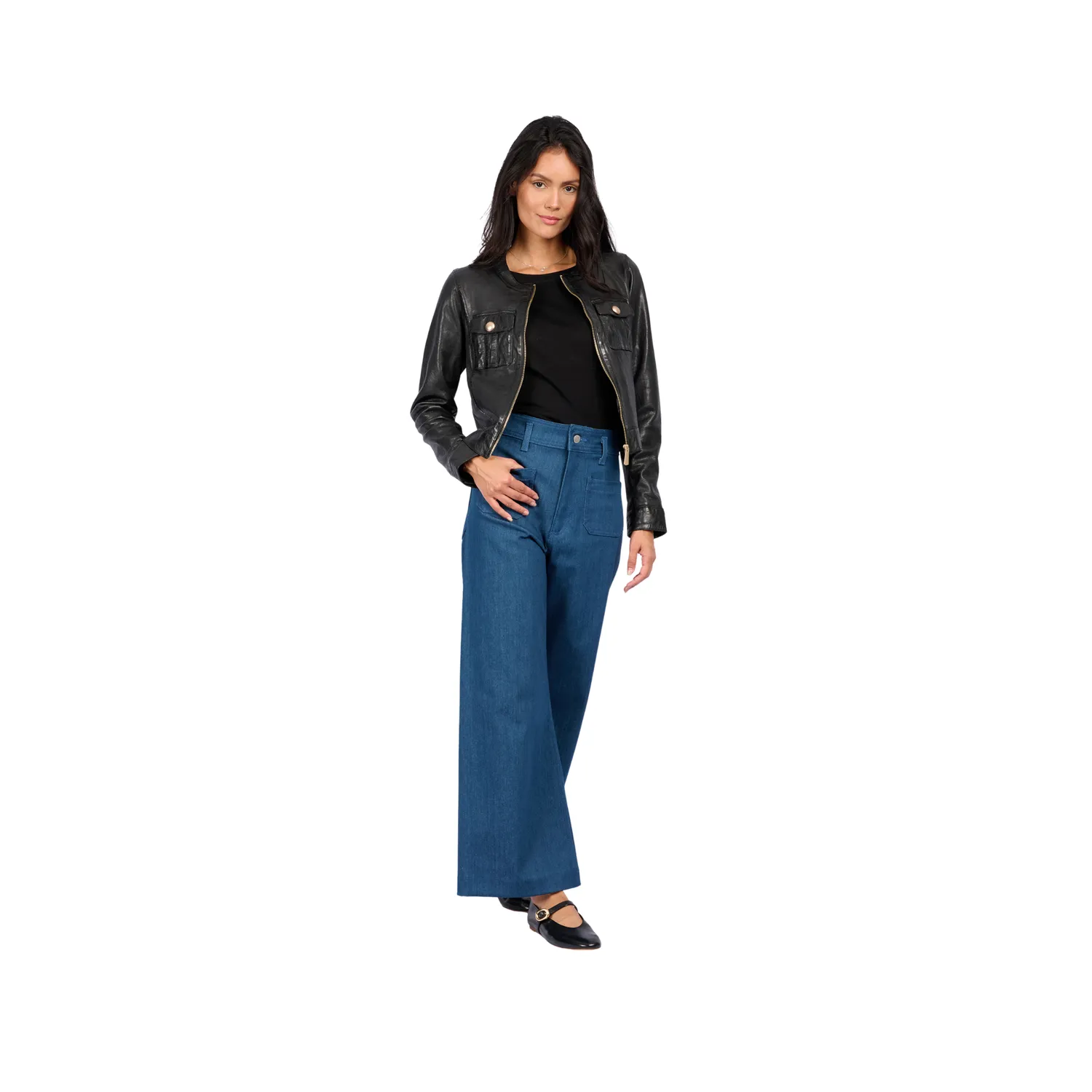 Oakwood Susan 65161 veste cuir mouton noir