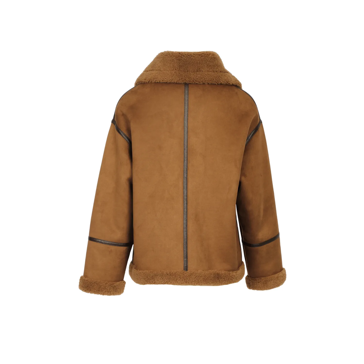 Oakwood Vinci Long 65364 blouson whisky fausse fourrure