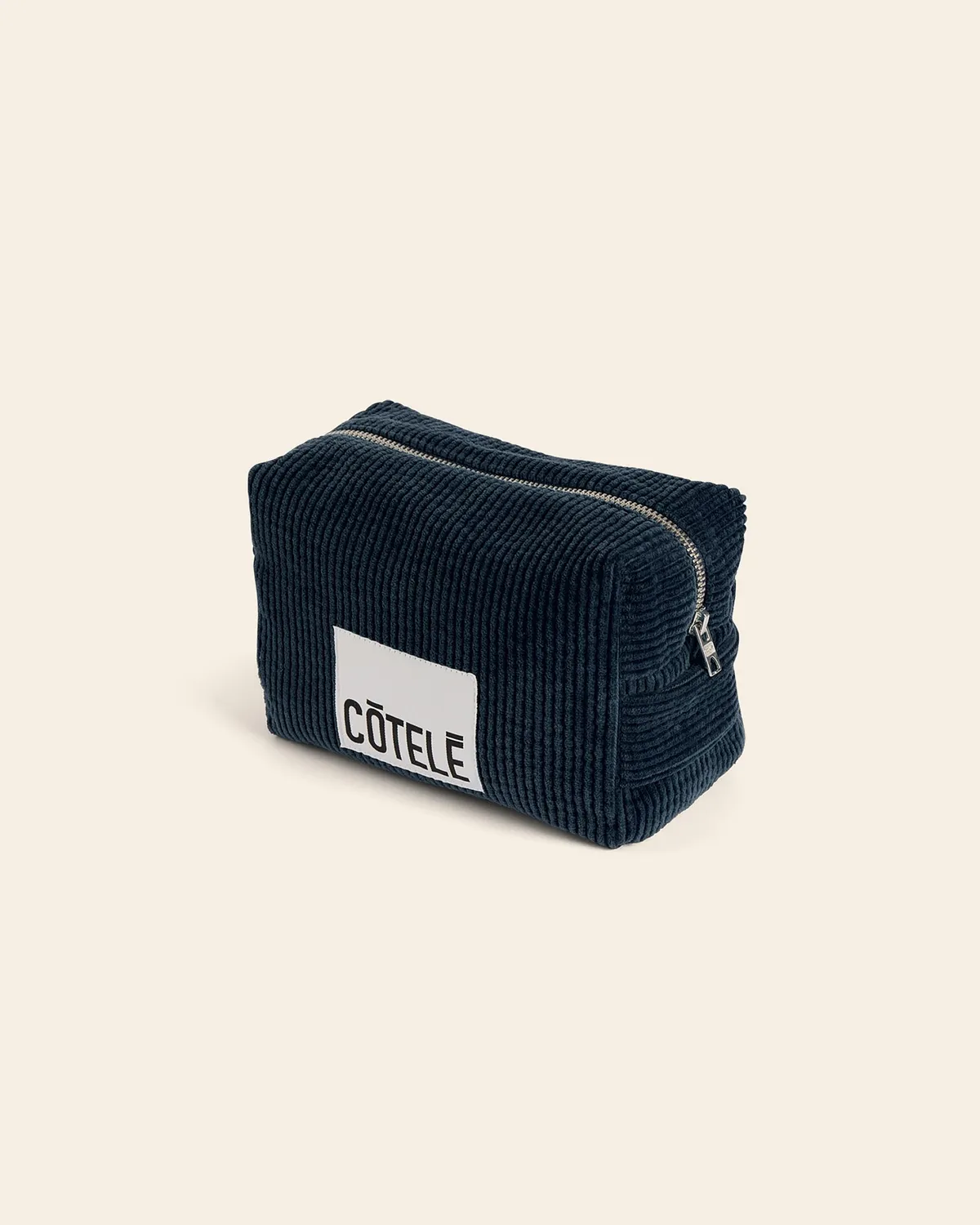 Cotelé Paris trousse de toilette navy coton bio
