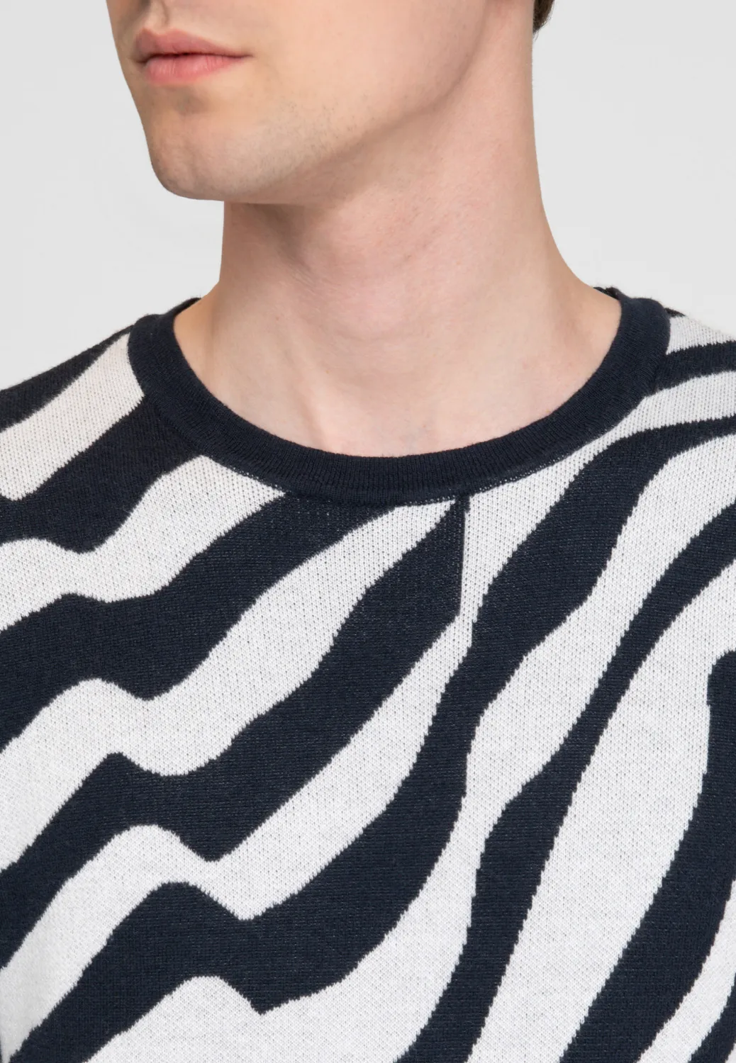 Pierre Talamon Break t-shirt blanc marine coton