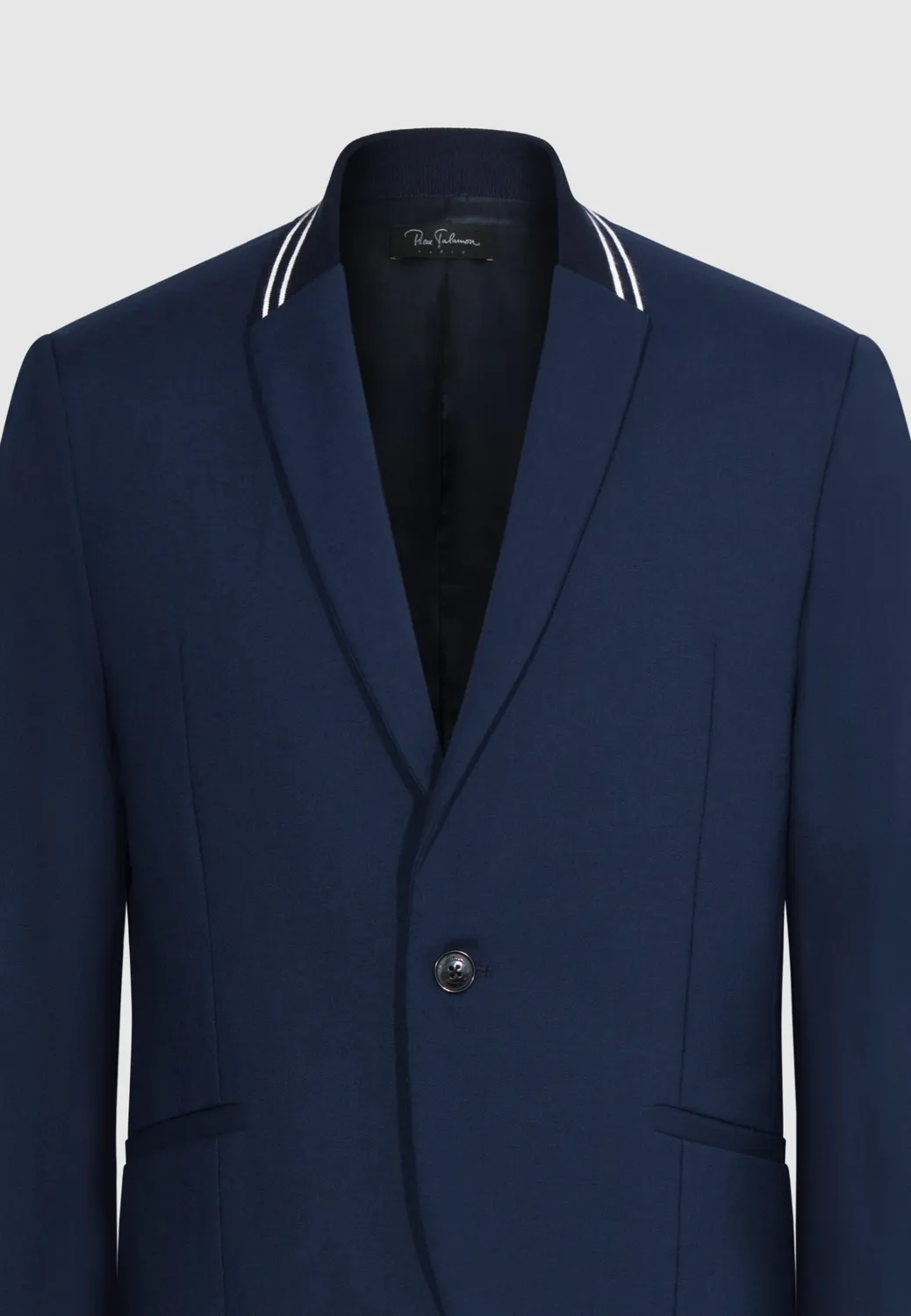 Pierre Talamon Col Sport Navy veste marine laine