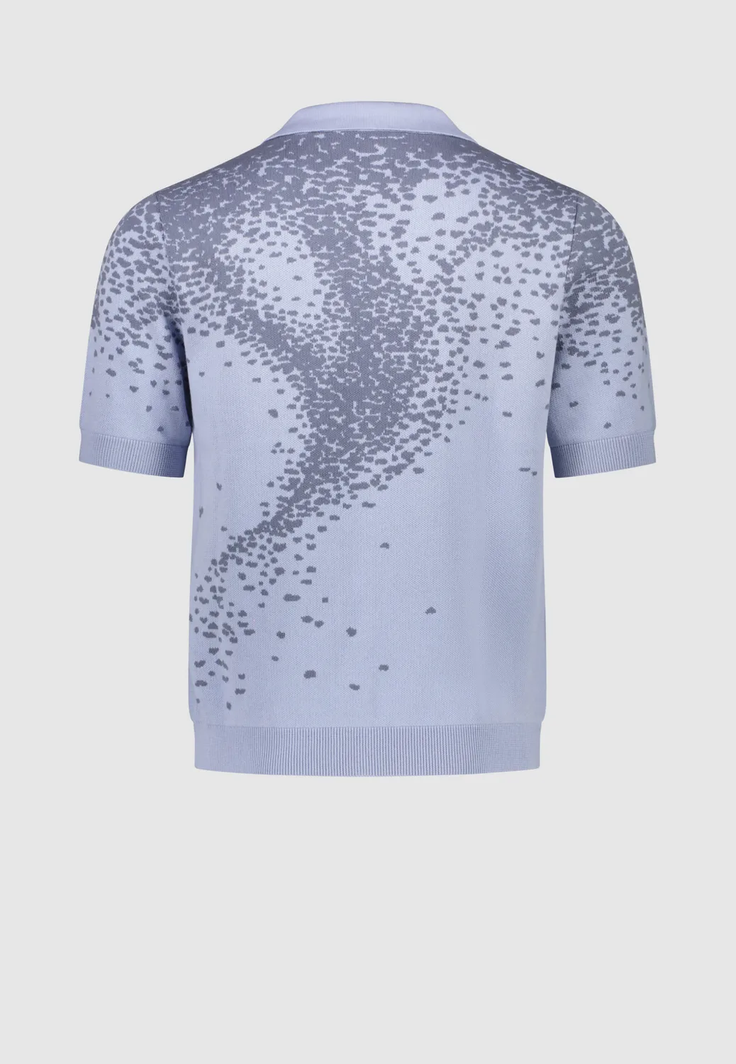 Pierre Talamon Birds polo lavande jacquard coton