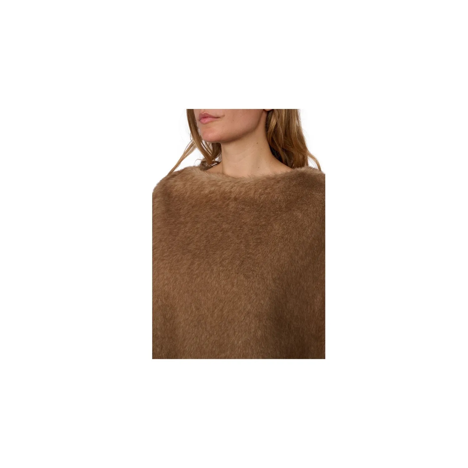 Oakwood Megeve 65294 poncho fausse fourrure taupe