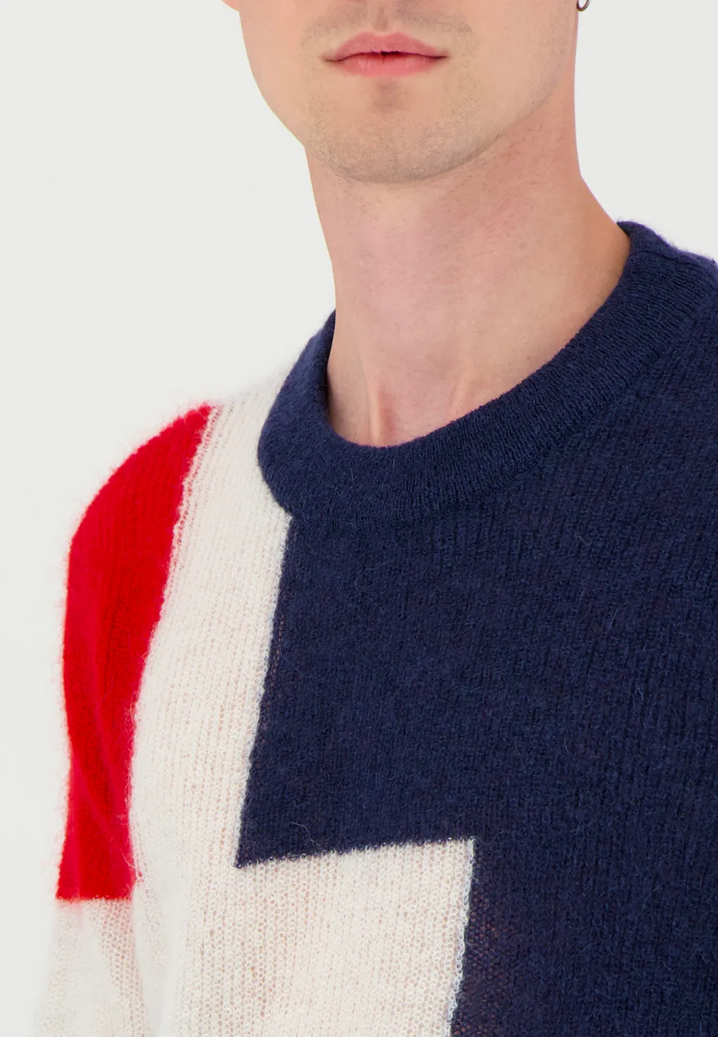 Pierre Talamon pull mohair Flag drapeau