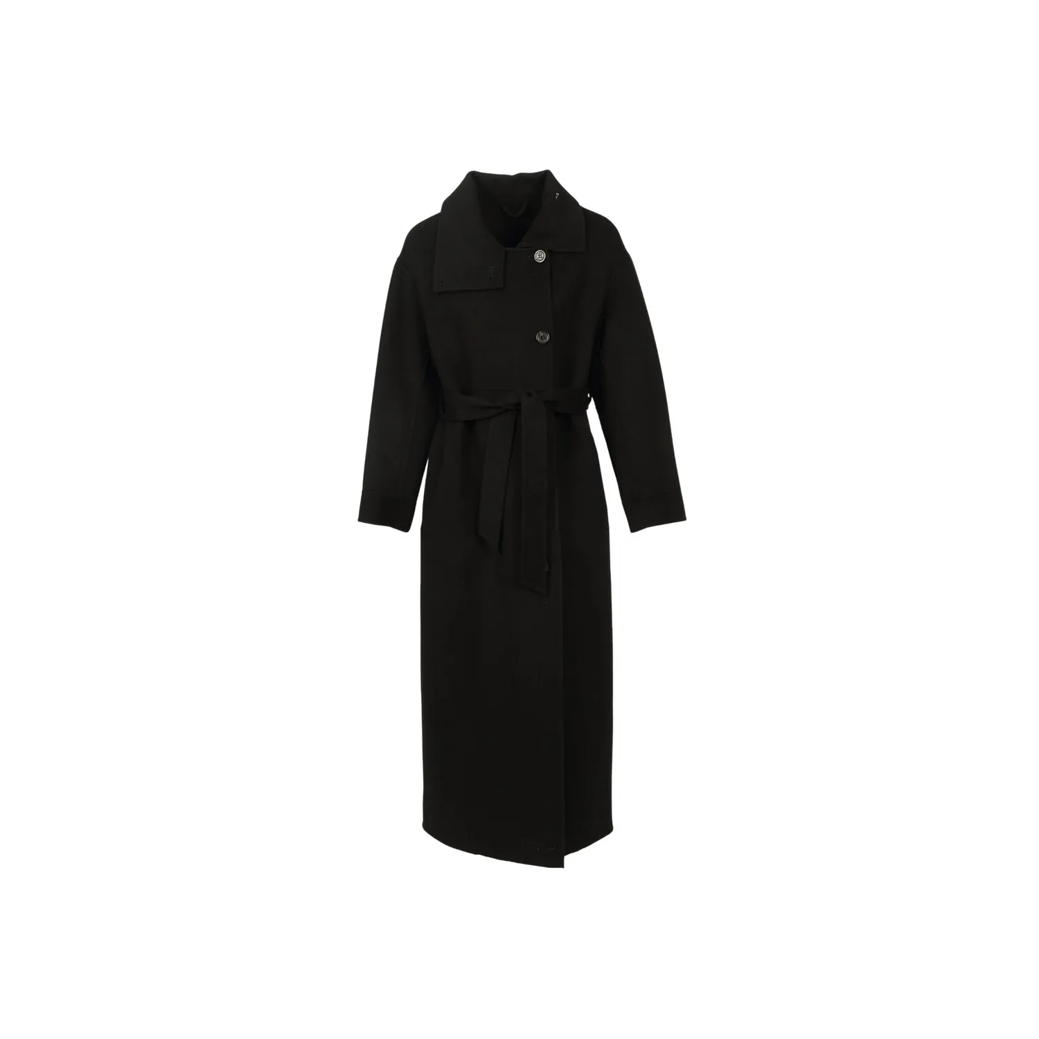 Oakwood Paname 65355 manteau laine noir ceinture