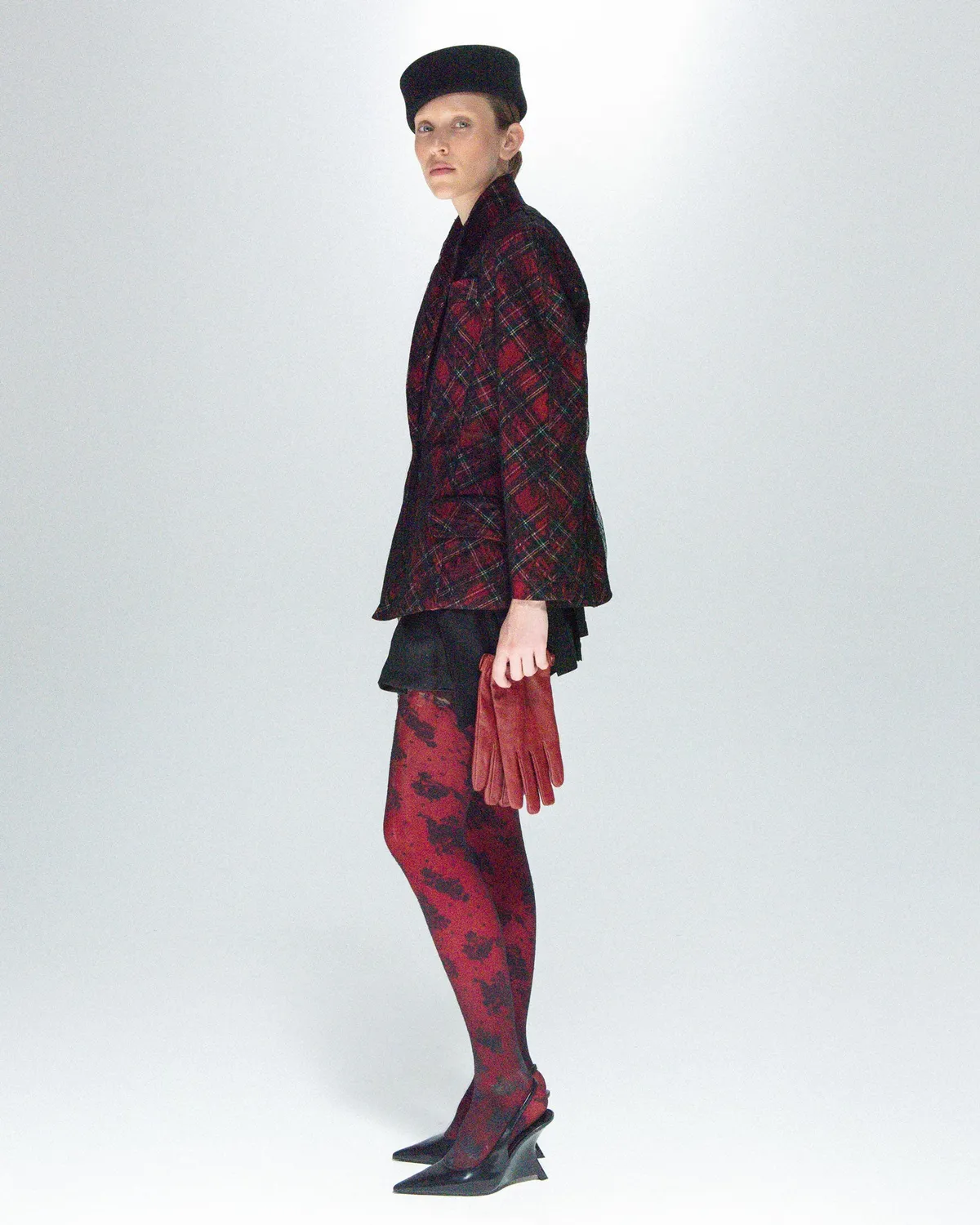 Paolo Leduc Hybrid mini kilt jupe plissée noire