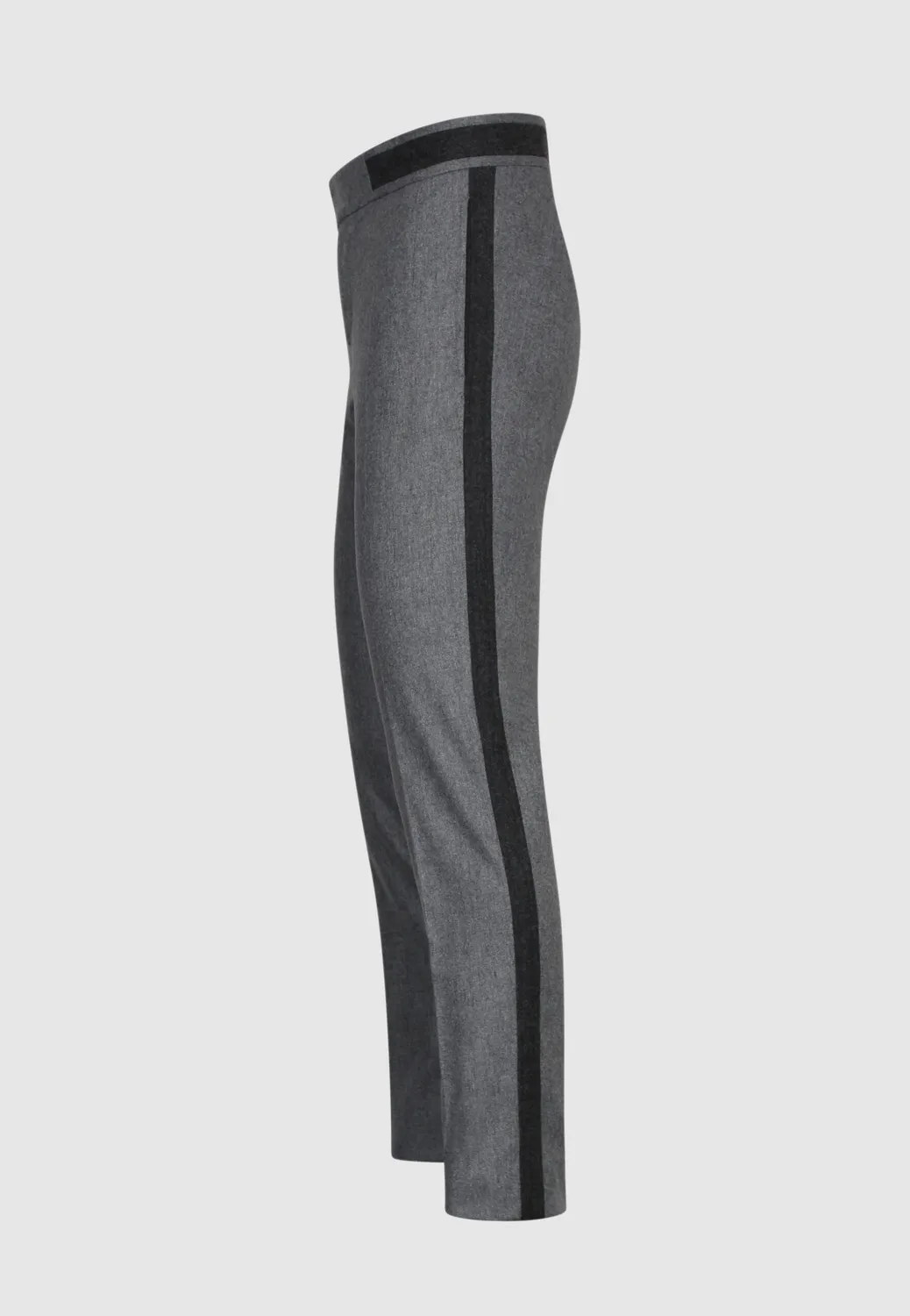 Pierre Talamon Inlay pantalon gris coupe droite