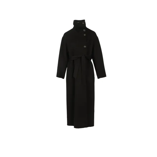 Oakwood Paname 65355 manteau laine noir ceinture