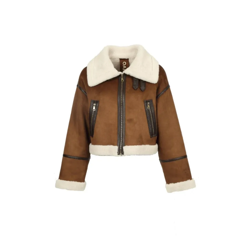 Oakwood Vinci 65256 blouson marron fausse fourrure