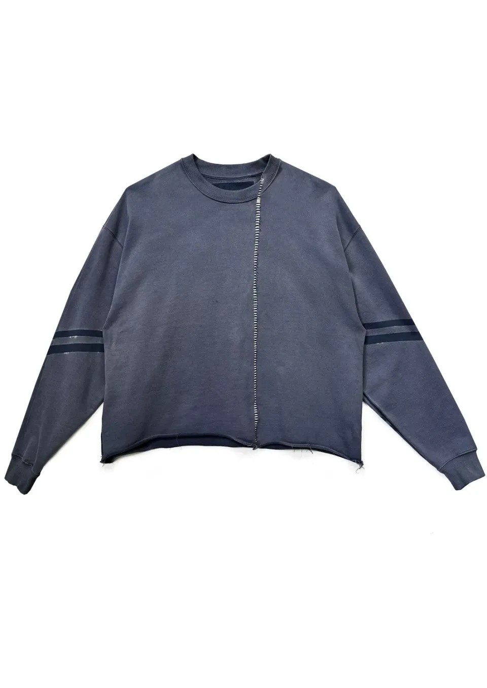 PAOLO LEDUC Lucky 49 sweat col rond bleu marine coton bio