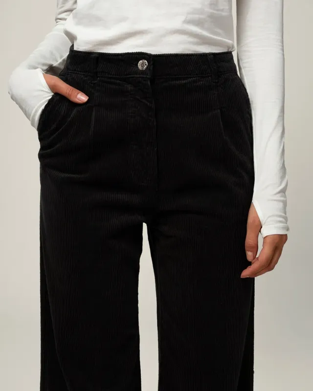 Cotelé Paris Pantalon Pince pantalon noir velours bio